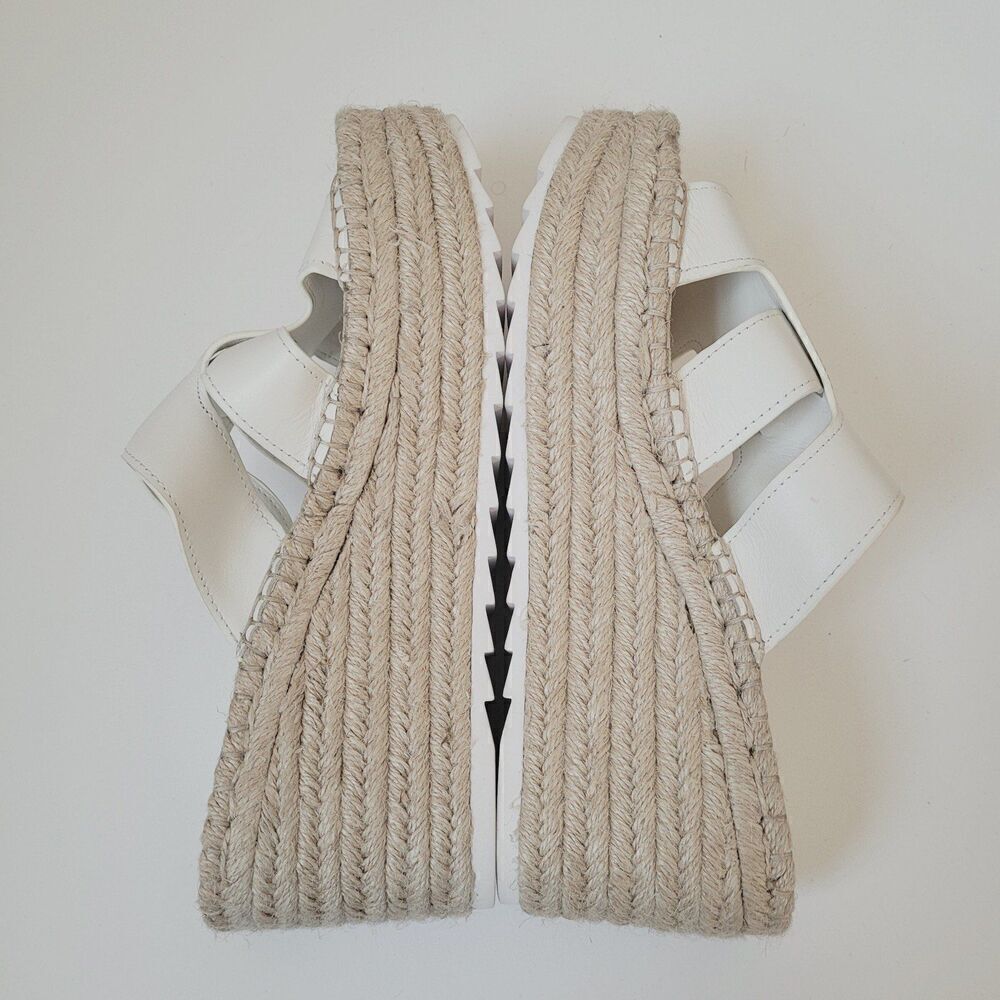 Marc Fisher Robbyn White Espadrille Slip on Sandal Size 9.5 - Picture 4 of 7